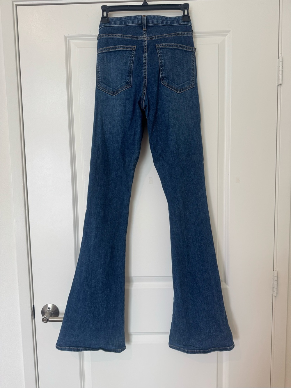 Ramy Brook High-Rise Flared Jeans in Dark Blue - Picture 8 of 9